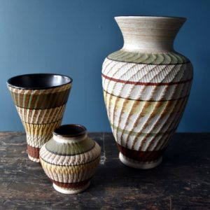 Selection of Dumler and Breiden "Dee Cee" vases