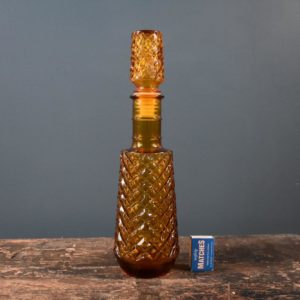 Rossini amber harlequin genie bottle decanter with stopper