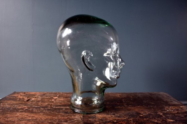 Retro glass mannequin head