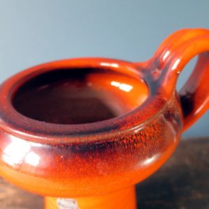 Graduated orange vintage West German Pottery Klinker vase 511-20