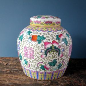Large vintage 1950s Chinese ginger jar