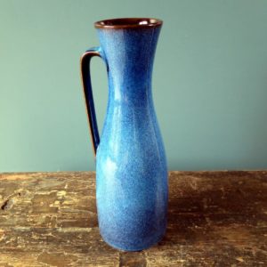 Blue West German Pottery vase/pitcher by Carstens Keramik 6013-30
