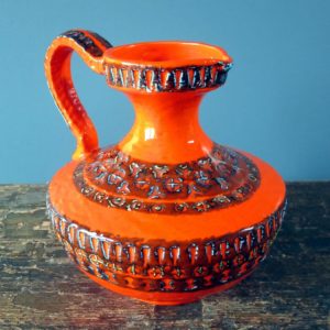 Rare Italian retro Alla Moda orange jug 9682/18/D