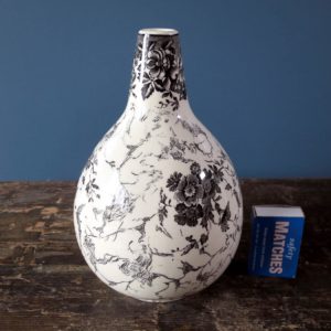 Villeroy & Boch monochrome floral design West German Pottery vase