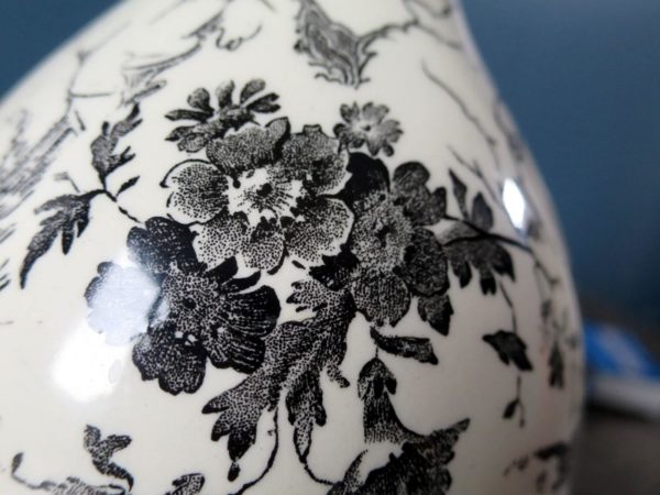 Villeroy & Boch monochrome floral design West German Pottery vase