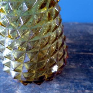 Rossini genie bottle in Empoli glass with yellow diamond pattern
