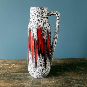 Scheurich Keramik West German Pottery vase with Lora pattern 275-28