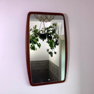 Vintage Danish-style teak mirror