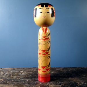 Vintage Japanese Kokeshi doll - Yajiro design by Kamata Umeko
