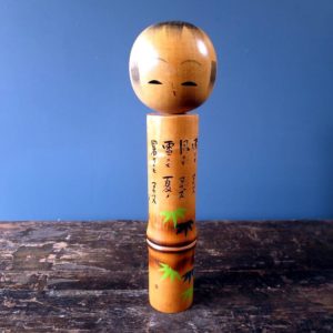 Kokeshi doll - bamboo design, medium (25cm)