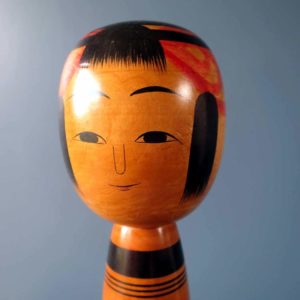 Vintage Japanese Kokeshi doll - Tsuchiyu style with squeak