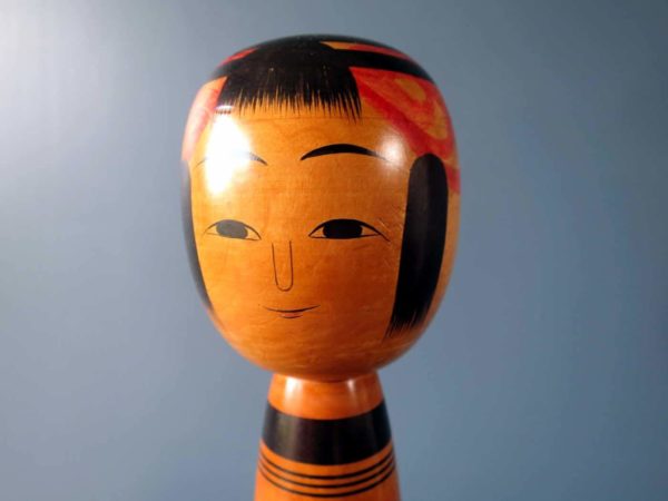 Vintage Japanese Kokeshi doll - Tsuchiyu style with squeak
