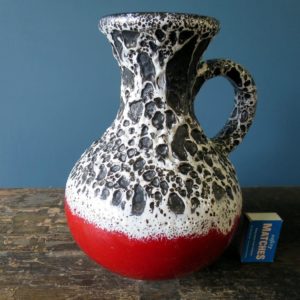 Vintage Jopeko Kermik West German Pottery volcanic glazed pitcher 705-24