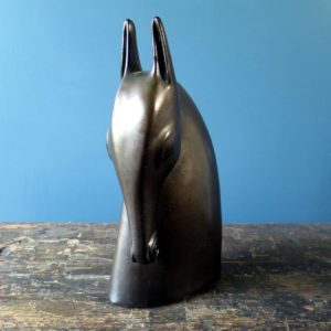 Vintage art-deco horse head sculpture by Anette Edmark