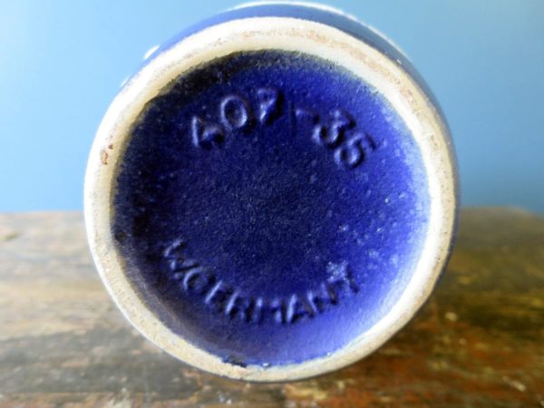 Floor standing Scheurich Keramik West German Pottery blue vase 407-35