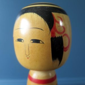 Vintage Japanese Kokeshi doll - Tsuchiyu with squeak by Abe Kazue