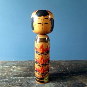 Japanese Kokeshi doll | Togatta design with stickers