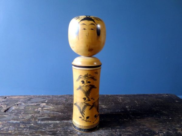 Vintage Japanese wooden Kokeshi doll in Naruko style