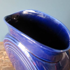 Fiestaware colbalt large blue disc pitcher and vase