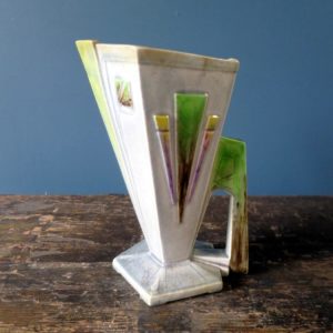 Bretby art-deco cubist geometric ceramic 1930s vase