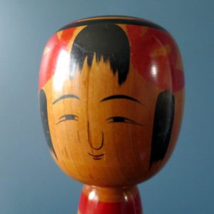 Vintage Tsuchiyu Kokeshi doll by Jinnohara Kazunori (陳野原和紀)
